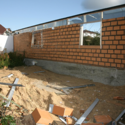 Agrandissement terrasse pour espace de jeu pour enfants Mions